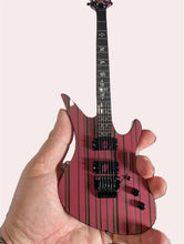 Load image into Gallery viewer, SYNYSTER GATES - Purple &amp; Green Schecter 1:4 Scale Replica Guitar ~Axe Heaven~