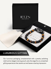 Load image into Gallery viewer, Tiger Eye &amp; Black Onyx Beaded Bracelet - Tulum