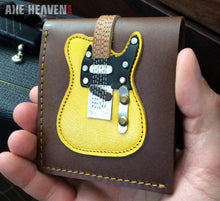 Load image into Gallery viewer, Classic Blonde Electric Guitar Wallet - Handmade from Genuine Leather