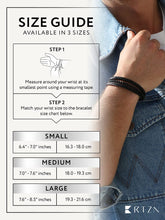 Load image into Gallery viewer, Stacked Black Leather &amp; Black Onyx Bead Bracelet