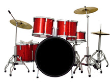 Load image into Gallery viewer, Classic 5-Piece Red Sparkle Drum Set Mini Replica Collectible