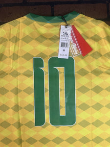 BRAZIL 1990 World Cup National Team Headgear Classics Soccer Jersey ~Never Worn~