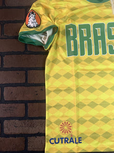 BRAZIL 1990 World Cup National Team Headgear Classics Soccer Jersey ~Never Worn~