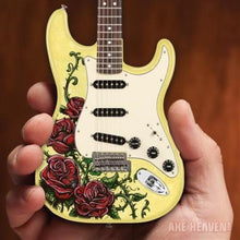 Load image into Gallery viewer, DAVID LOZEAU - Rose Tattoo Fender Strat 1:4 Scale Replica Guitar ~Axe Heaven~