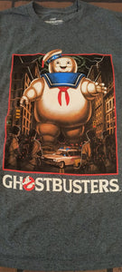 GHOSTBUSTERS STAY PUFT MARSHMALLOW MAN- 2022 Gray T-shirt ~Licensed / New~ L XL