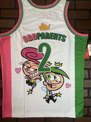 FAIRLY ODD PARENTS Headgear Classics White Basketball Jersey~Never Worn~ XL 2XL