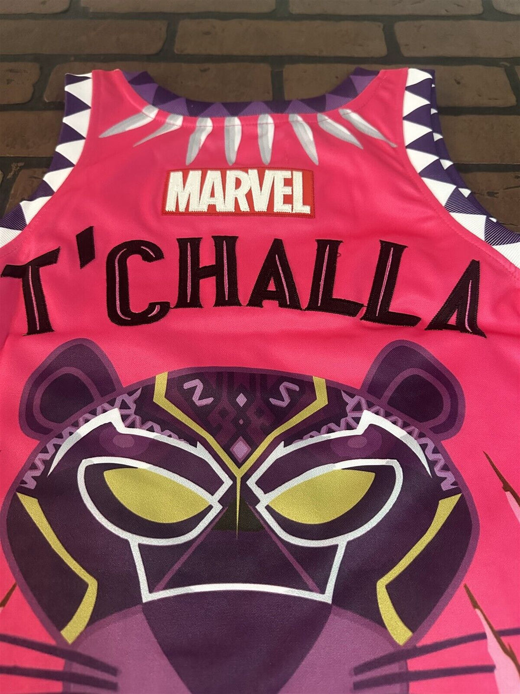 BLACK/PINK PANTHER - T'Challa Headgear Classics Basketball Jersey ~Never Worn~ M