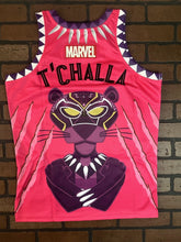 Load image into Gallery viewer, BLACK/PINK PANTHER - T&#39;Challa Headgear Classics Basketball Jersey ~Never Worn~ M
