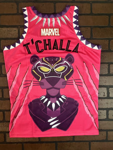BLACK/PINK PANTHER - T'Challa Headgear Classics Basketball Jersey ~Never Worn~ M