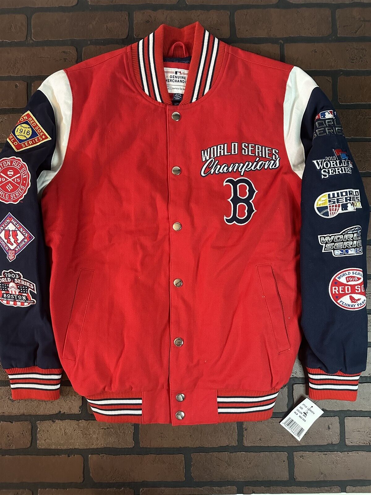 Baseball jacket red sox sale