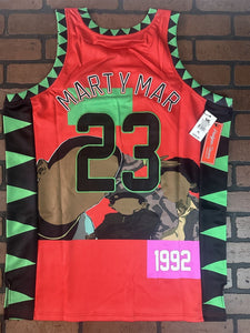MARTIN - MARTY MAR Red Headgear Classics Basketball Jersey ~Never Worn~ XL