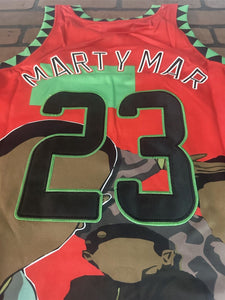 MARTIN - MARTY MAR Red Headgear Classics Basketball Jersey ~Never Worn~ XL
