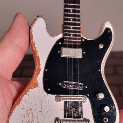 JOHNNY RAMONE -Sig 1965 Mosrite Ventures II Replica 1:4 Scale Guitar ~Axe Heaven