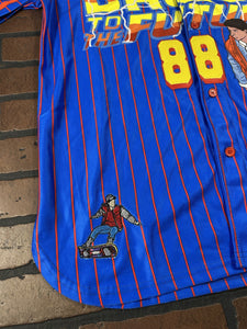BACK TO THE FUTURE Headgear Classics Blue Baseball Jersey ~Never Worn~M L XL XXL