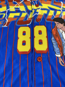 BACK TO THE FUTURE Headgear Classics Blue Baseball Jersey ~Never Worn~M L XL XXL