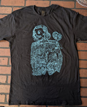 Load image into Gallery viewer, HOZIER -Alex Olan Fan Art w/ Blue Person &amp; Song Titles T-shirt ~Never Worn~S-2XL