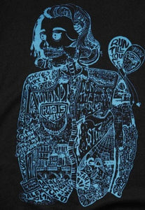 HOZIER -Alex Olan Fan Art w/ Blue Person & Song Titles T-shirt ~Never Worn~S-2XL