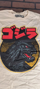 GODZILLA Black/Gray Head on White T-shirt ~Never Worn~ S L XL