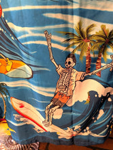 Load image into Gallery viewer, Surfing Skeleton Hawaiian Shirt Men’s Tropical Button-Up Aloha Beachwear ~New~