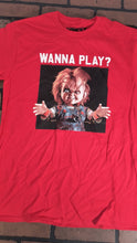 Load image into Gallery viewer, CHUCKY CHILD&#39;S PLAY- Wanna Play Red T-shirt ~Never Worn~ S M L XL
