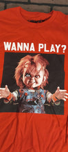 Load image into Gallery viewer, CHUCKY CHILD&#39;S PLAY- Wanna Play Red T-shirt ~Never Worn~ S M L XL