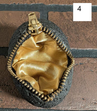 Load image into Gallery viewer, Unique Zipper Stone with Silk Lining Jewelry, Coin, Guitar Pick Holder ~Unique~
