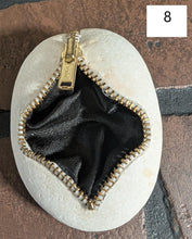 Load image into Gallery viewer, Unique Zipper Stone with Silk Lining Jewelry, Coin, Guitar Pick Holder ~Unique~