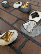 Load image into Gallery viewer, Unique Zipper Stone with Silk Lining Jewelry, Coin, Guitar Pick Holder ~Unique~