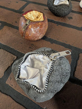 Load image into Gallery viewer, Unique Zipper Stone with Silk Lining Jewelry, Coin, Guitar Pick Holder ~Unique~