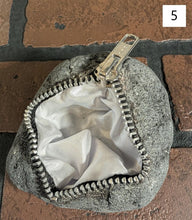 Load image into Gallery viewer, Unique Zipper Stone with Silk Lining Jewelry, Coin, Guitar Pick Holder ~Unique~