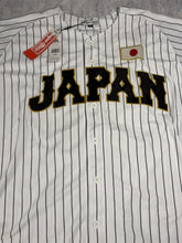 Load image into Gallery viewer, OHTANI-Japan White w/ Black Pinstripes Headgear Classics Baseball Jersey~New~XL+