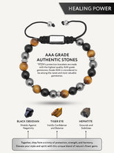 Load image into Gallery viewer, Triple Protection Beaded Bracelet - Mykonos