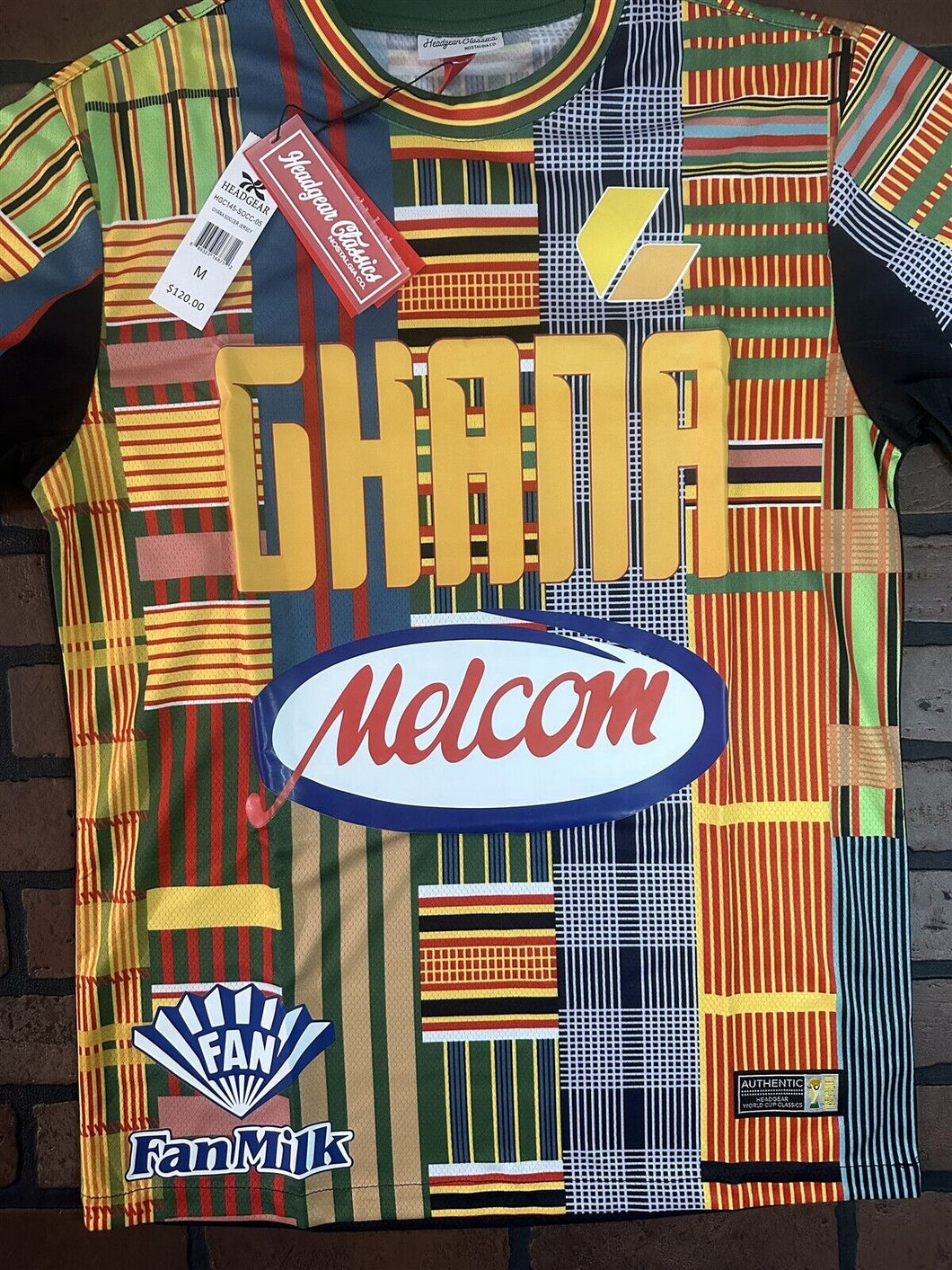 GHANA 1990 World Cup National Team Headgear Classics Soccer Jersey~Never Worn