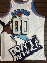 Load image into Gallery viewer, DON'T BE A MENACE TO SOCIETY White Headgear Classics Basketball Jersey ~New~ 3XL