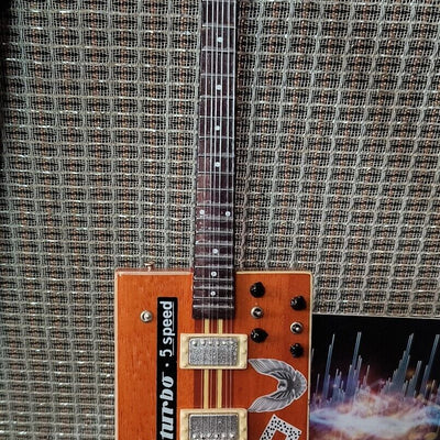 BO DIDDLEY- Signature Turbo 5-Speed Kinman Replica 1:4 Scale Guitar ~Axe Heaven~