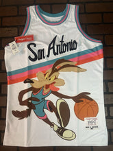 Load image into Gallery viewer, WILE E COYOTE/SAN ANTONIO White Headgear Classics Basketball Jersey~New~XL 2XL