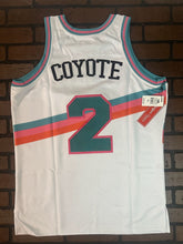 Load image into Gallery viewer, WILE E COYOTE/SAN ANTONIO White Headgear Classics Basketball Jersey~New~XL 2XL