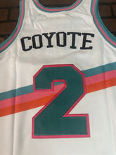 Load image into Gallery viewer, WILE E COYOTE/SAN ANTONIO White Headgear Classics Basketball Jersey~New~XL 2XL