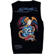 Load image into Gallery viewer, ED HARDY by Christian Audigier- Vtg Black Sleeveless Pullover Vest~NEW~M-2XL