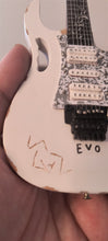 Load image into Gallery viewer, STEVE VAI -Ibanez Distressed White JEM EVO 1:4 Scale Replica Guitar ~Axe Heaven~