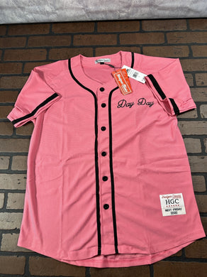 PINKY'S Day Day Headgear Classics Pink Baseball Jersey ~Never Worn~ M L XL XXL