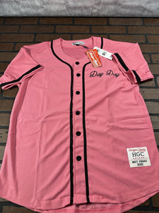 PINKY'S Day Day Headgear Classics Pink Baseball Jersey ~Never Worn~ M L XL XXL