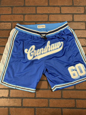 CRENSHAW #60 Headgear Classics Blue Basketball Shorts ~Never Worn~ M L XL 2XL