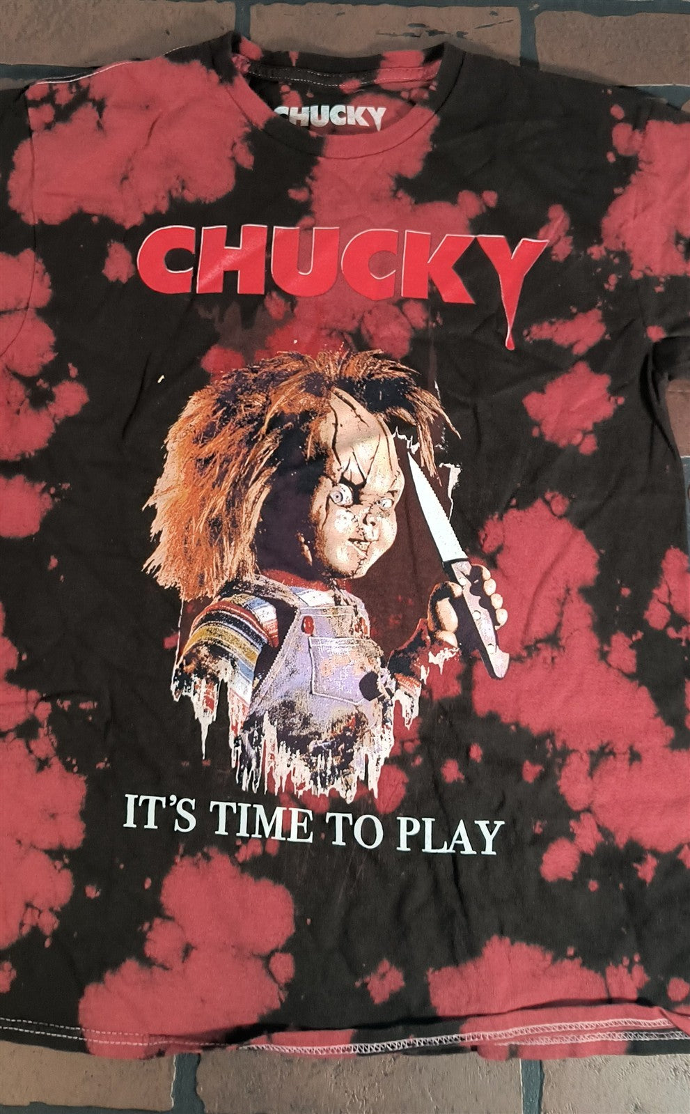 CHUCKY - Tie Dye Red T-shirt ~Never Worn~ S