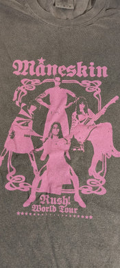 MANESKIN - 2023 Rush World Tour 2 Sided Dyed Tour T-shirt ~Never Worn~M L XL 2XL