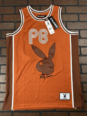 PLAYBOY BUNNY Orange Headgear Classics Basketball Jersey ~Never Worn~ M L XL 2XL