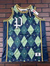 Load image into Gallery viewer, PLAYBOY BUNNY Green Argyle Headgear Classics Basketball Jersey ~Never Worn~M-2XL