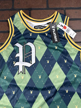 Load image into Gallery viewer, PLAYBOY BUNNY Green Argyle Headgear Classics Basketball Jersey ~Never Worn~M-2XL