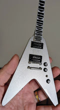 Load image into Gallery viewer, DAVE MUSTAINE - Gibson Flying V EXP Silver 1:4 Scale Replica Guitar ~Axe Heaven~