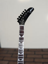Load image into Gallery viewer, DAVE MUSTAINE - Gibson Flying V EXP Silver 1:4 Scale Replica Guitar ~Axe Heaven~